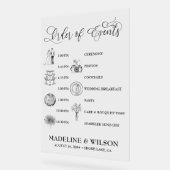 の結婚イベント順アイコン書道澄ん アクリルサイン (傾斜)