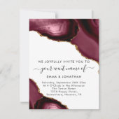 の結婚イベントQRコードバーガンディ金ゴールドホワイト (正面)