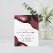 の結婚イベントQRコードバーガンディ金ゴールドホワイト (スタンド正面)