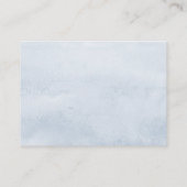 の結婚ウェブサイトほこりっぽい青い緑 名刺 (裏面)