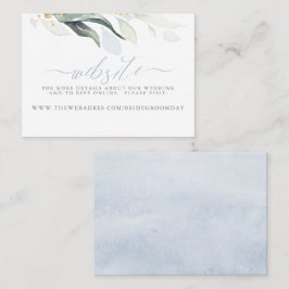 の結婚ウェブサイトほこりっぽい青い緑 名刺