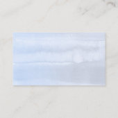 の結婚ウェブサイトほこりっぽい青と桃の葉 名刺 (裏面)