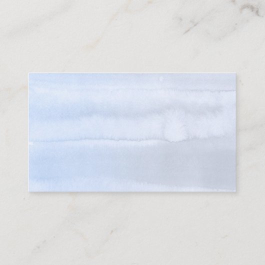 の結婚ウェブサイトほこりっぽい青と桃の葉 名刺 (裏面)