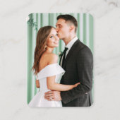 の結婚ウェブサイト写真QRネオミントグリーン エンクロージャーカード (裏面)