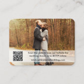 の結婚ウェブサイトQRオーバーレイフォトクラフト エンクロージャーカード (正面)