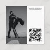 の結婚ウェブサイトQRコード写真ミニマリストEncolsure スクエア名刺 (裏面)