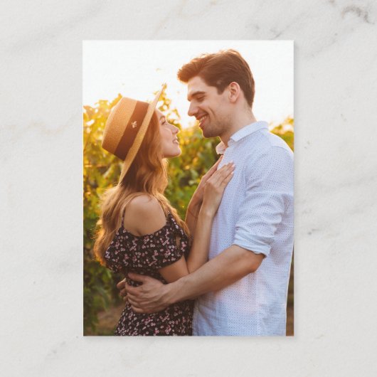 の結婚ウェブサイトQRコード写真ユーカリRSVP エンクロージャーカード (裏面)