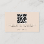 の結婚ウェブサイトQRコード海スカイブルー結婚ズ エンクロージャーカード (裏面)