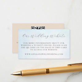 の結婚ウェブサイトQRコード海スカイブルー結婚ズ エンクロージャーカード