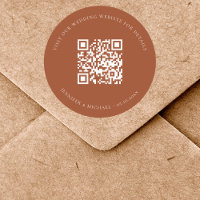 の結婚ウェブサイトQRコード詳細rsvp燃えオレンジ