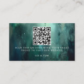 の結婚ウェブサイトQRコード魅惑されたフォレ結婚スト エンクロージャーカード (裏面)