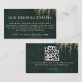 の結婚ウェブサイトQRコード魅惑された森の大枝 エンクロージャーカード (正面/裏面)