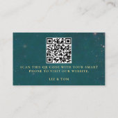 の結婚ウェブサイトQRコード魅惑された森バラアーチ エンクロージャーカード (裏面)