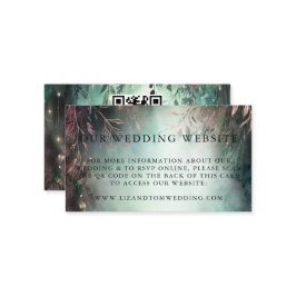 の結婚ウェブサイトQRコード魔法の森結婚の エンクロージャーカード