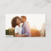 の結婚ウェブサイトQRコードRSVP Periwinkle Wildflower エンクロージャーカード (裏面)