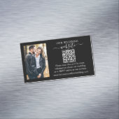 の結婚ウェブサイトQR写真25ブラックマグネットカード マグネット名刺 (インサイチュ)