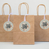 の結婚ウェブサイトQR詳細rsvp sage green pampas ラウンドシール