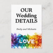 🌈の結婚ウェブサイ絵を描トLGBTQ エンクロージャーカード (正面)