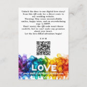 🌈の結婚ウェブサイ絵を描トLGBTQ エンクロージャーカード (裏面)