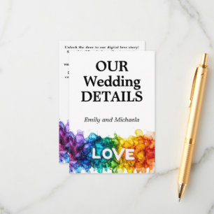 🌈の結婚ウェブサイ絵を描トLGBTQ エンクロージャーカード