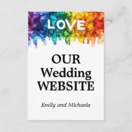 🌈の結婚ウェブサイ絵を描トLGBTQ エンクロージャーカード