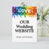🌈の結婚ウェブサイ絵を描トLGBTQ エンクロージャーカード (スタンド正面)