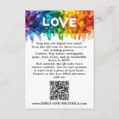 🌈の結婚ウェブサイ絵を描トLGBTQ エンクロージャーカード (裏面)