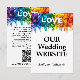 🌈の結婚ウェブサイ絵を描トLGBTQ エンクロージャーカード