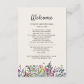 の結婚ウェルカムウォーターカラーWildflowersフローラ エンクロージャーカード (正面)