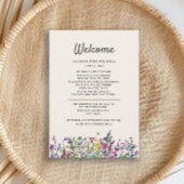 の結婚ウェルカムウォーターカラーWildflowersフローラ エンクロージャーカード