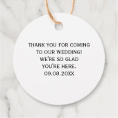 の結婚ウェルカムギフトラベル、クラフトウェルカムラベル フェイバータグ (裏面)