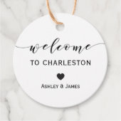 の結婚ウェルカムギフトラベル、クラフトウェルカムラベル フェイバータグ (正面)