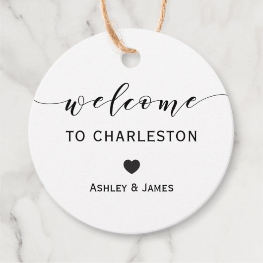 の結婚ウェルカムギフトラベル、クラフトウェルカムラベル フェイバータグ (正面)