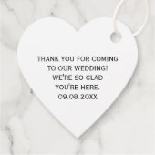 の結婚ウェルカムギフトラベル、ハートウェルカムラベル フェイバータグ (裏面)