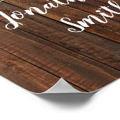 の結婚ウェルカムサインウエスタンカントリーブライダル ポスター (角)