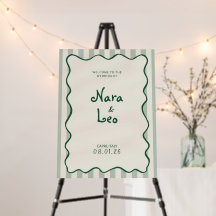 の結婚ウェルカムサインテンプレート、波形ウェルカムサイン