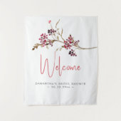 の結婚ウェルカムサイン水の色のベ素朴リー タペストリー (正面)