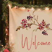 の結婚ウェルカムサイン水の色のベ素朴リー タペストリー