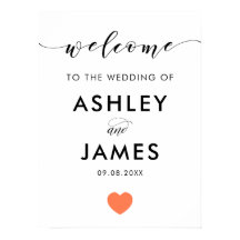 の結婚ウェルカムサイン、グリーティングサイン、サンゴ