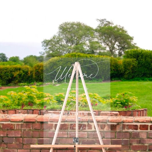 の結婚ウェルカムスクリプトQRコード記号 アクリルサイン