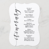 の結婚ウェルカムレター&週末の旅程カード プログラム (裏面)