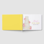 の結婚ウォーターカラーケーキブライダルシャワー ゲストブック (全面)