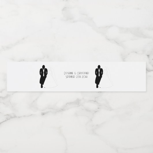 の結婚ウォーターボトルラベル新郎新婦 ペットボトルラベル (シングルラベル)