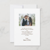 の結婚ウッド素朴・メイソン・ジャー・ライトありがとう サンキューカード (裏面)