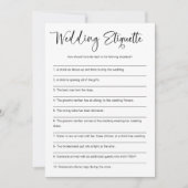 の結婚エチケットおもしろいブライダルシャワー 招待状 (正面)