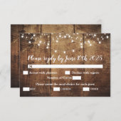 の結婚エンクロージャRSVPカード 出欠カード (正面/裏面)