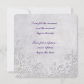 の結婚エンボスフローラ縁ど 招待状 (正面)