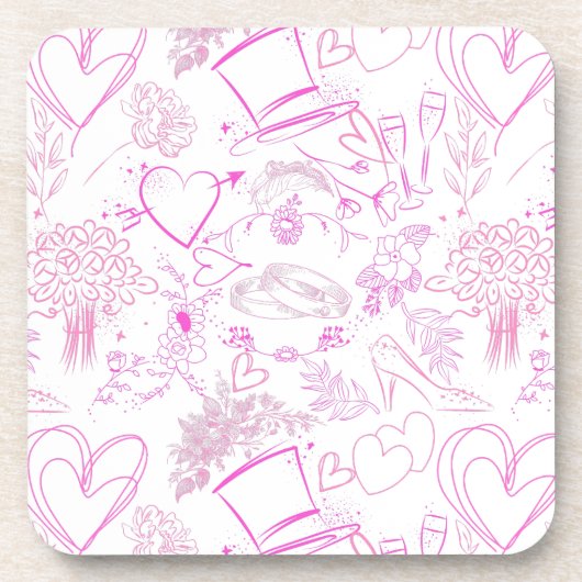 の結婚オーナメントパターン02 コースター (正面)