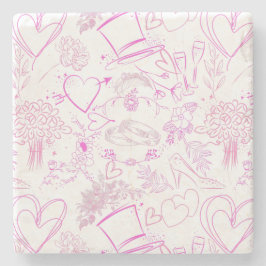 の結婚オーナメントパターン02 ストーンコースター