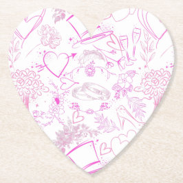 の結婚オーナメントパターン02 ペーパーコースター